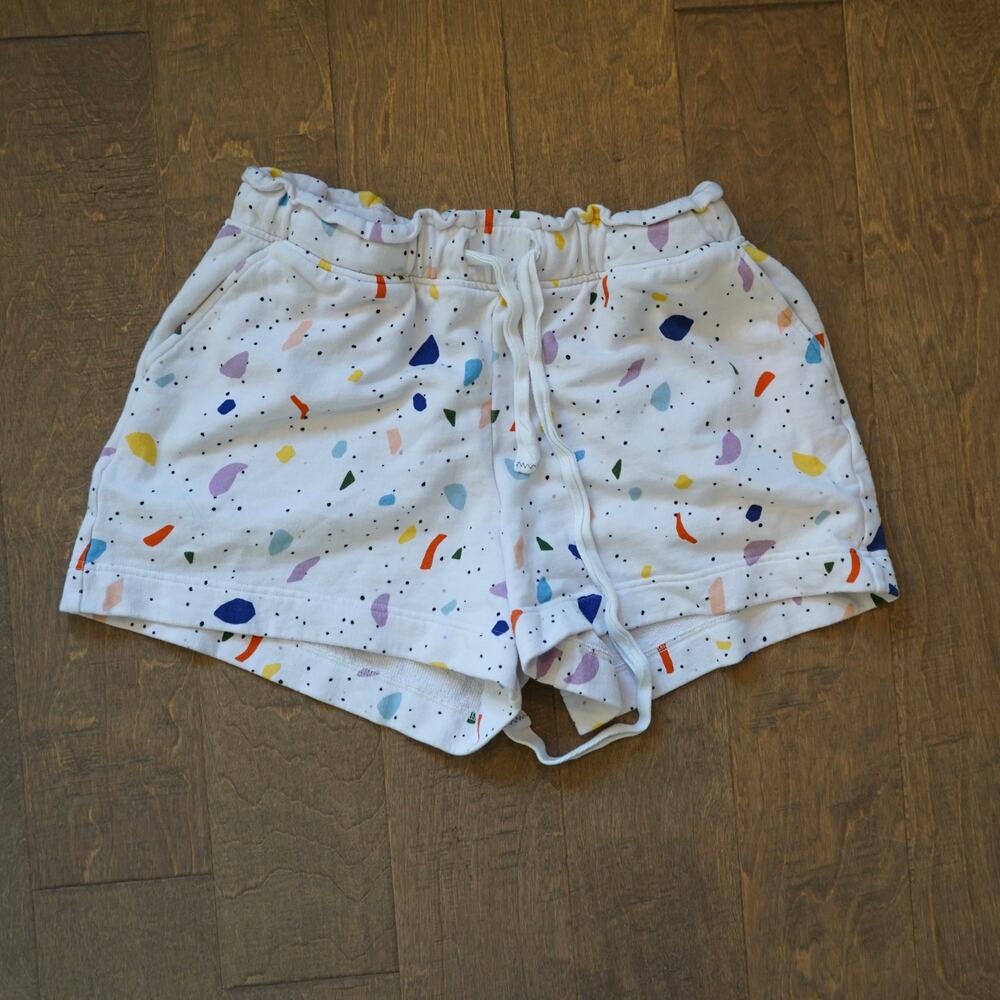 Roller Rabbit White with Multicolor Pattern Sweatpant shorts Size M